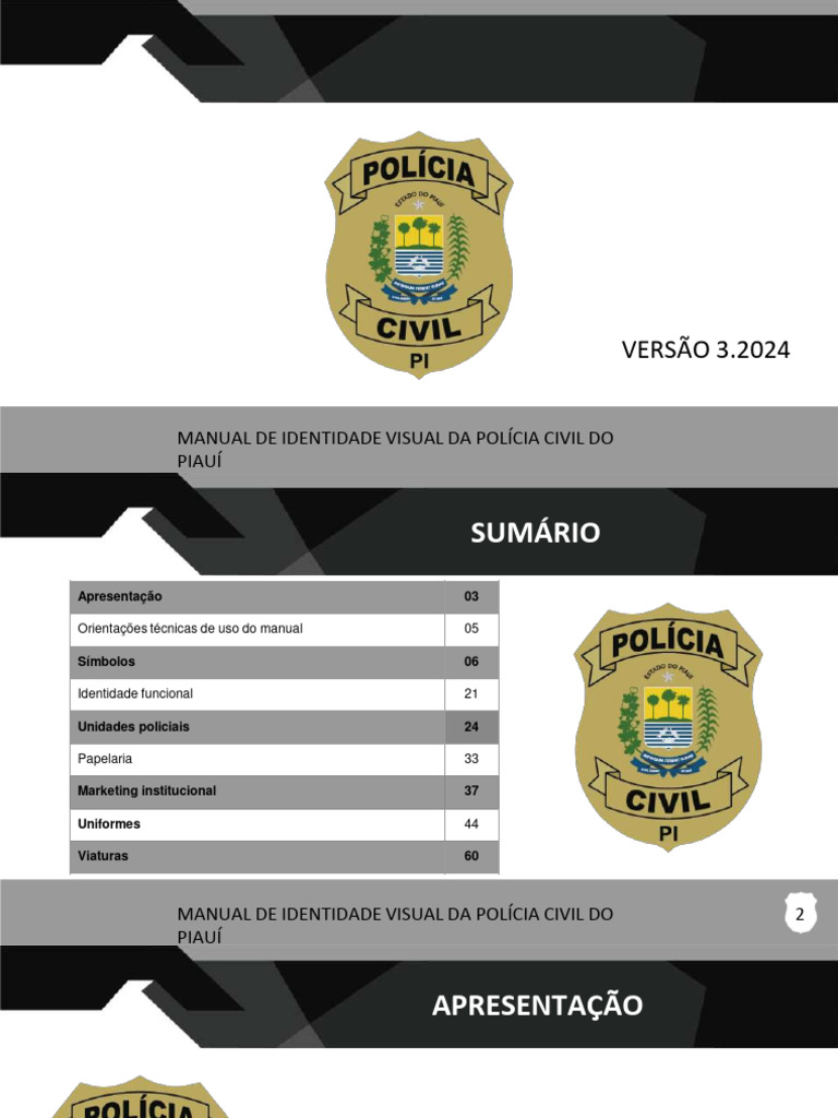 MANUAL-DE-IDENTIDADE-VISUAL-DA-POLICIA-CIVIL-DO-PIAUI-2024-1 | PDF ...