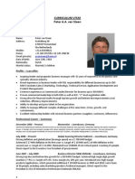 Global Business Director Chemicals in Rotterdam Netherlands Resume CV Peter Van Steen