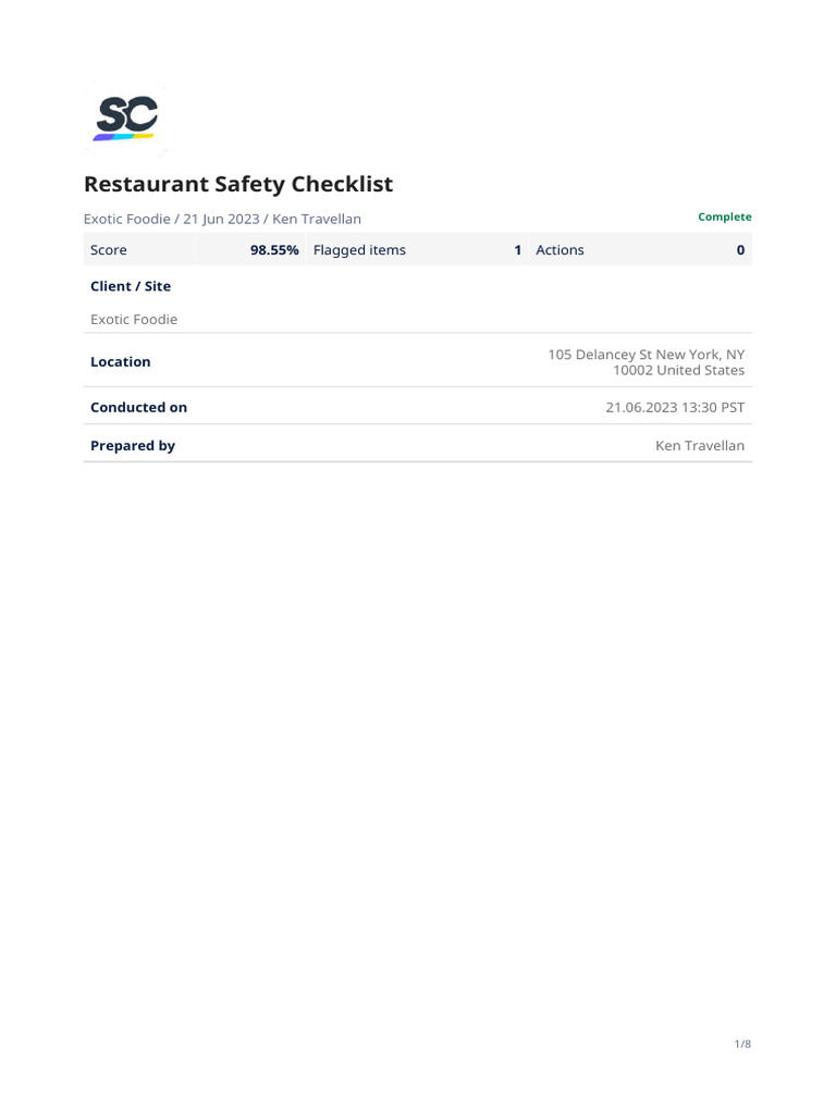 Is Your Restaurant Really Safe This Checklist Will Tell You - 0iwgbud