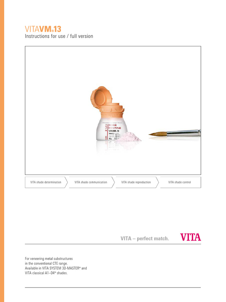 VITA VM 13: Veneering Ceramic Guide | PDF | Tooth Enamel | Dentin