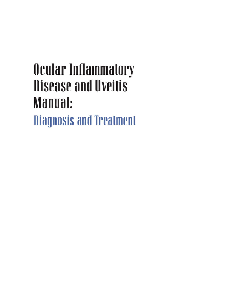 Ocular Inflammatory Disease and Uveitis Manual - 240709 - 000227 | PDF |  Human Leukocyte Antigen | Immune System