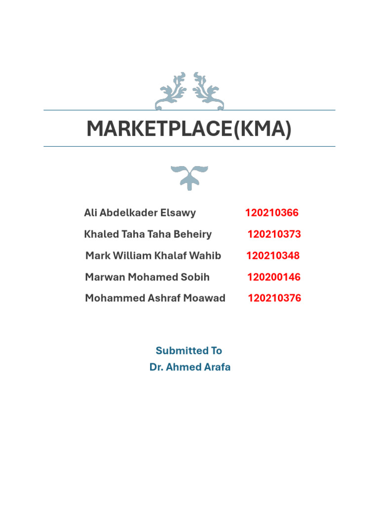 KMA Marketplace Model Overview | PDF | Computing