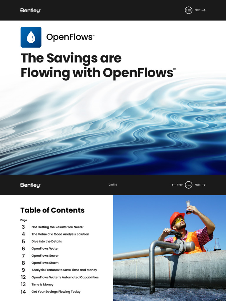 OpenFlows Software: Streamlined Solutions | PDF | Simulation | Pump