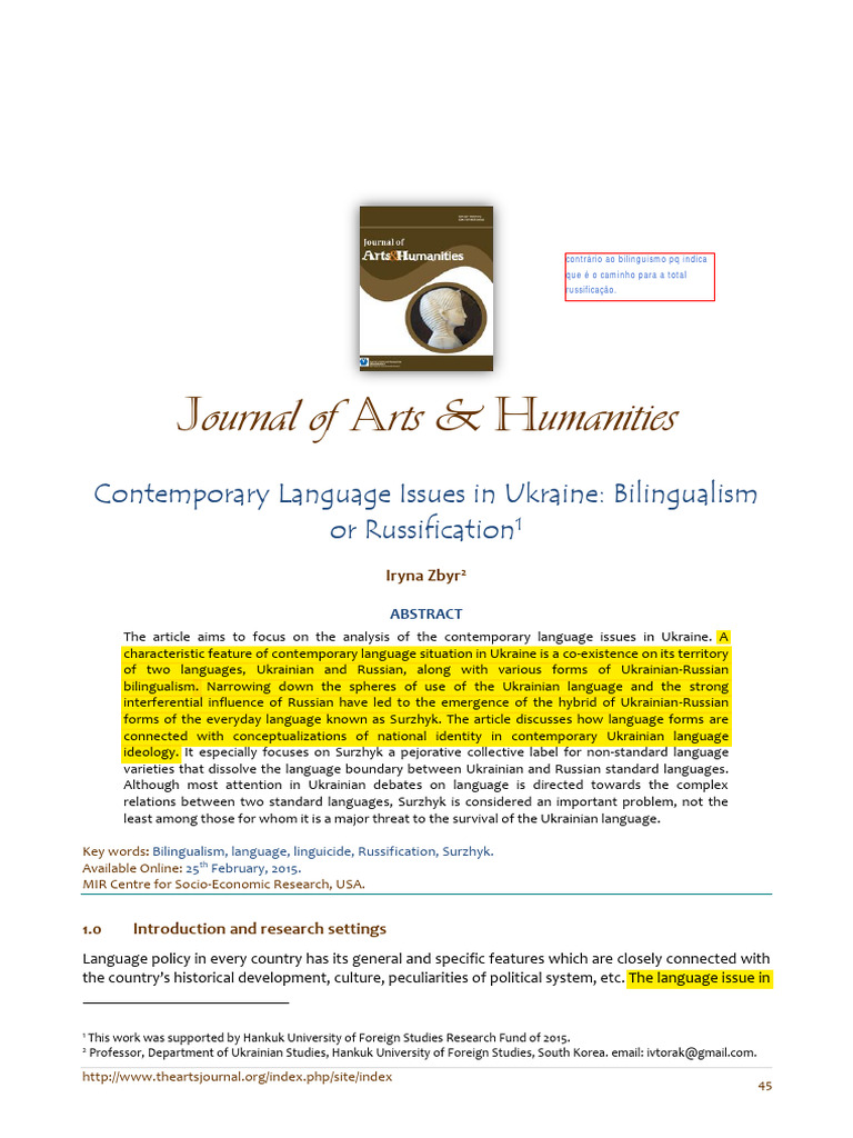 Or Russification | PDF | Russian Language | Ukrainians