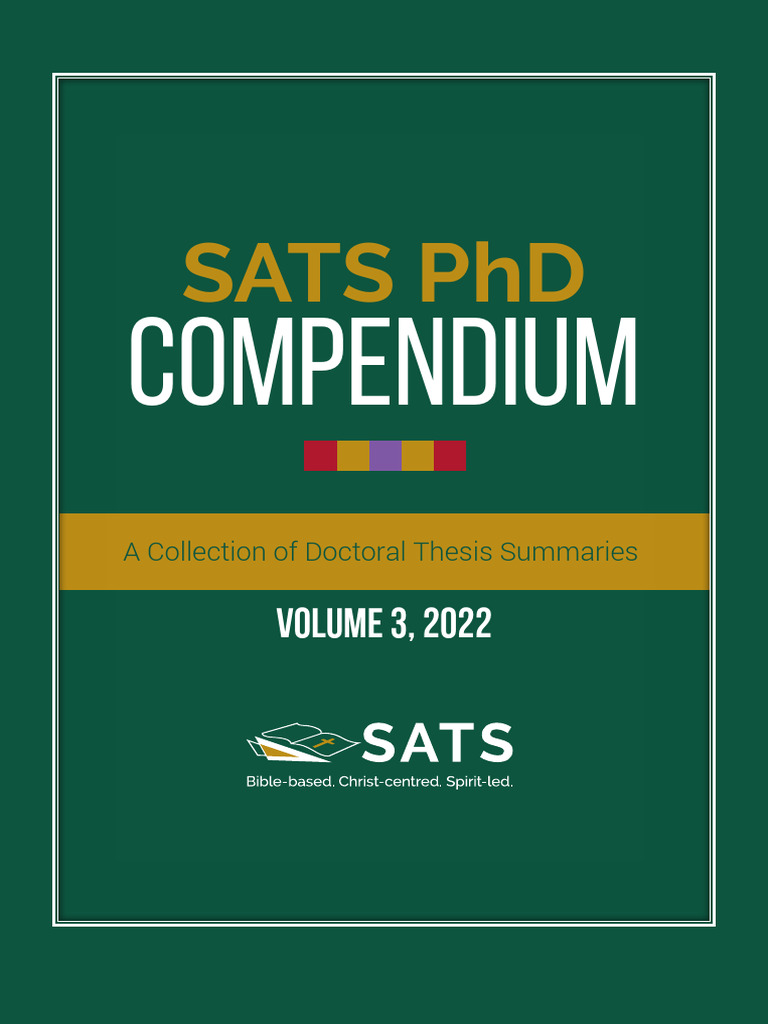 SATS PHD Compendium Vol 3 | PDF | Pentecostalism | Acts Of The Apostles