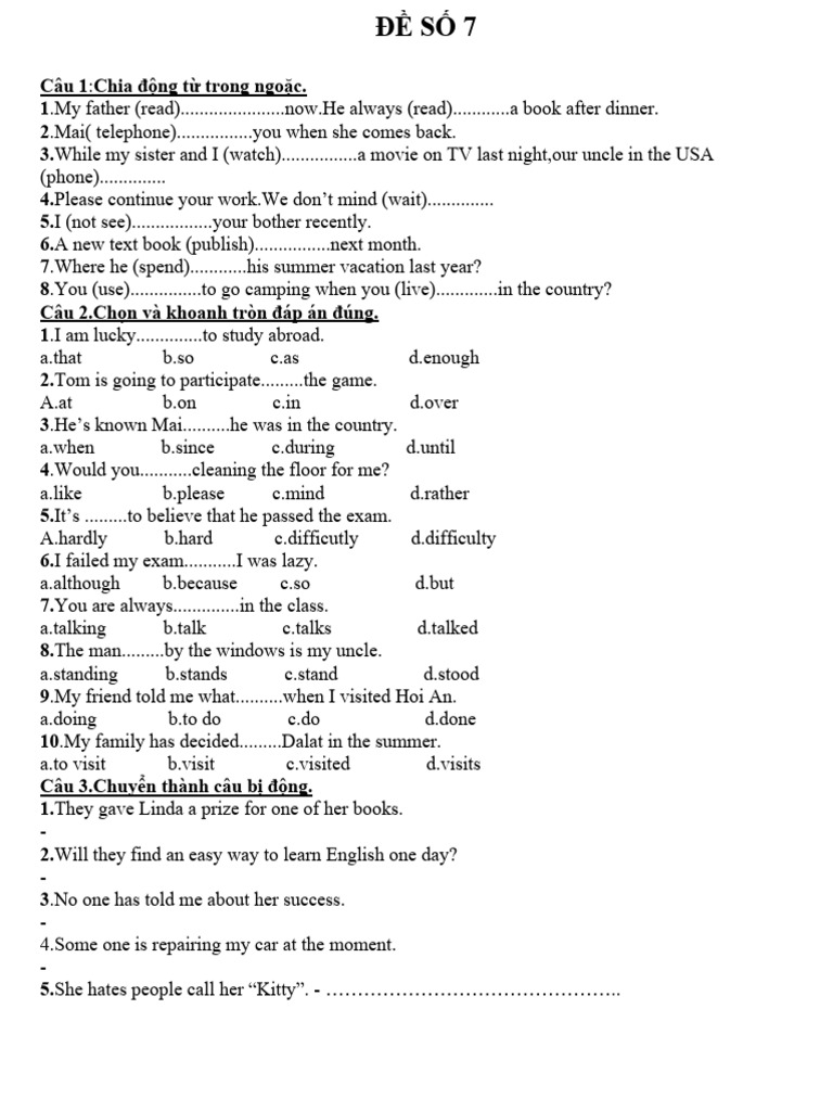 English Grammar Practice Exercises | PDF | English Language | Foreign ...