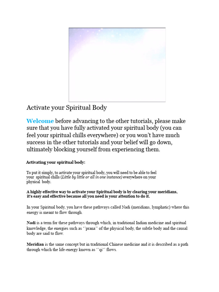 1.activating Your Spiritual Body | PDF | Qi | Prana