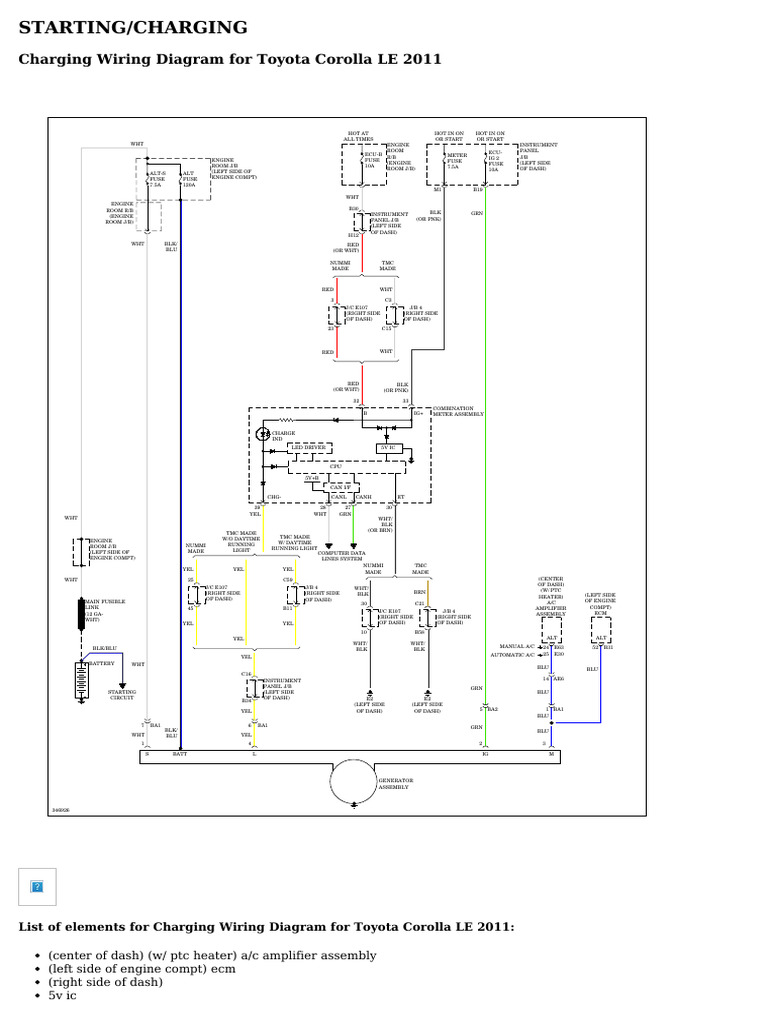 Toyota Corolla Wiring Diagram Download