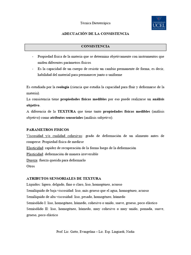 Clasificación de Consistencias de Materia | PDF | Líquidos | Viscosidad