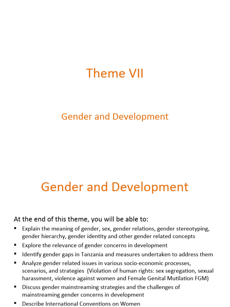 Understanding Gender and Development | PDF | Gender | Gender Studies
