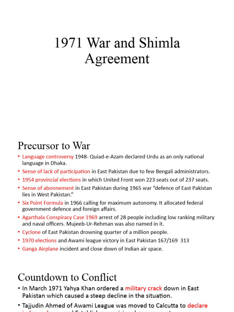 1971 War 1 Pdf Pakistan India Pakistan Relations
