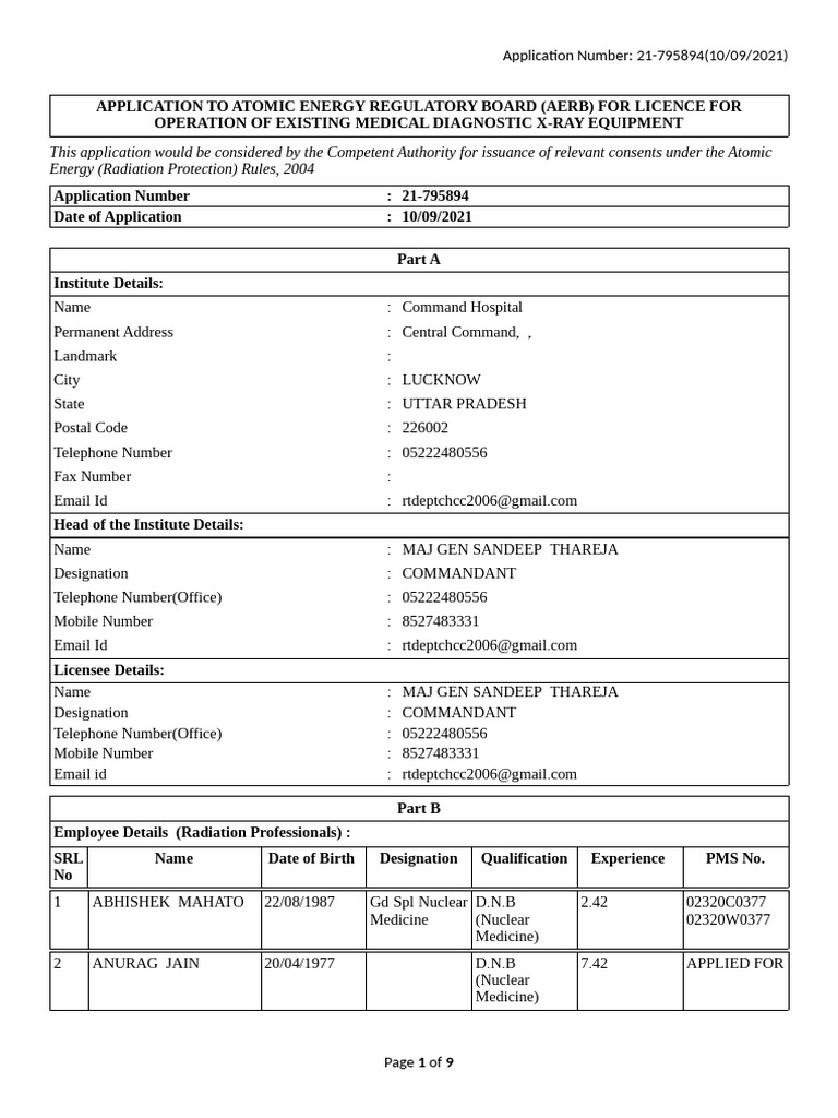 Existing Equipment Licence Application 20210910124617557 | PDF ...