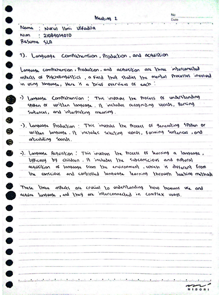 Meeting 15 SLA - Review - Nurul Ilmi Usfadila | PDF