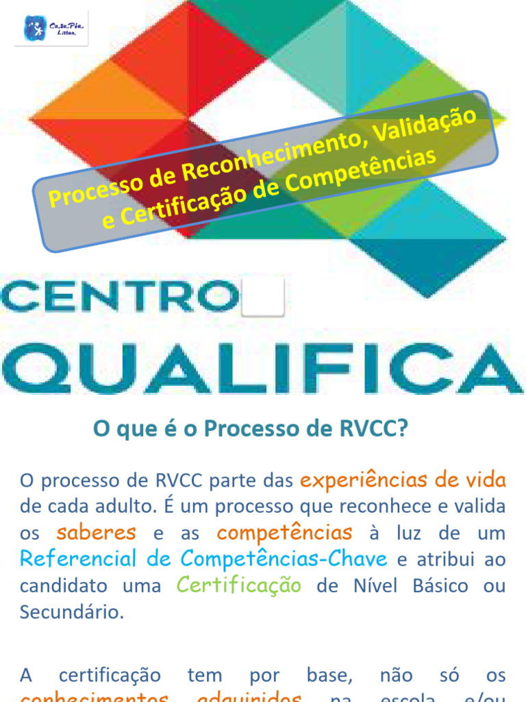 Processo de Certificação RVCC Secundário | PDF | Comunicação ...