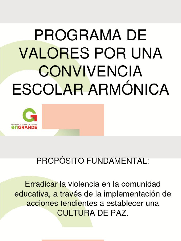Presenta Valores | PDF | Plan de estudios | Aprendizaje