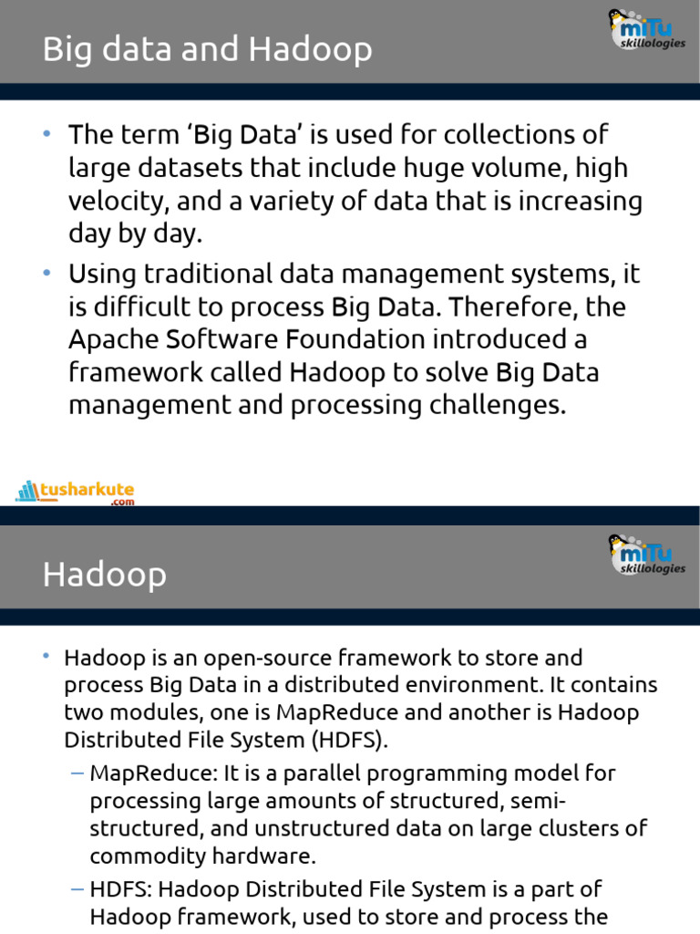 Understanding Big Data and Hadoop Basics | PDF | Apache Hadoop | Map Reduce