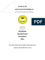 KEL 1 MAKALAH DAsar-Dasar Pendidikan