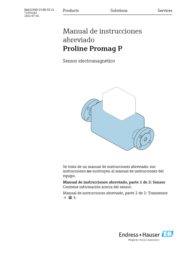 Manual Abreviado Proline Promag P | PDF | Soldadura | Construcción