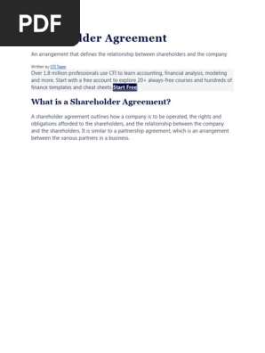 Shareholder Agreement