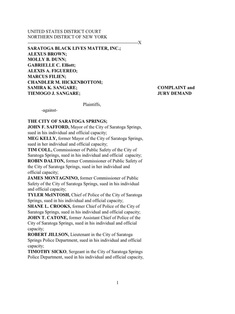 Saratoga BLM Complaint 7-9-24 Draft | PDF | First Amendment To The ...
