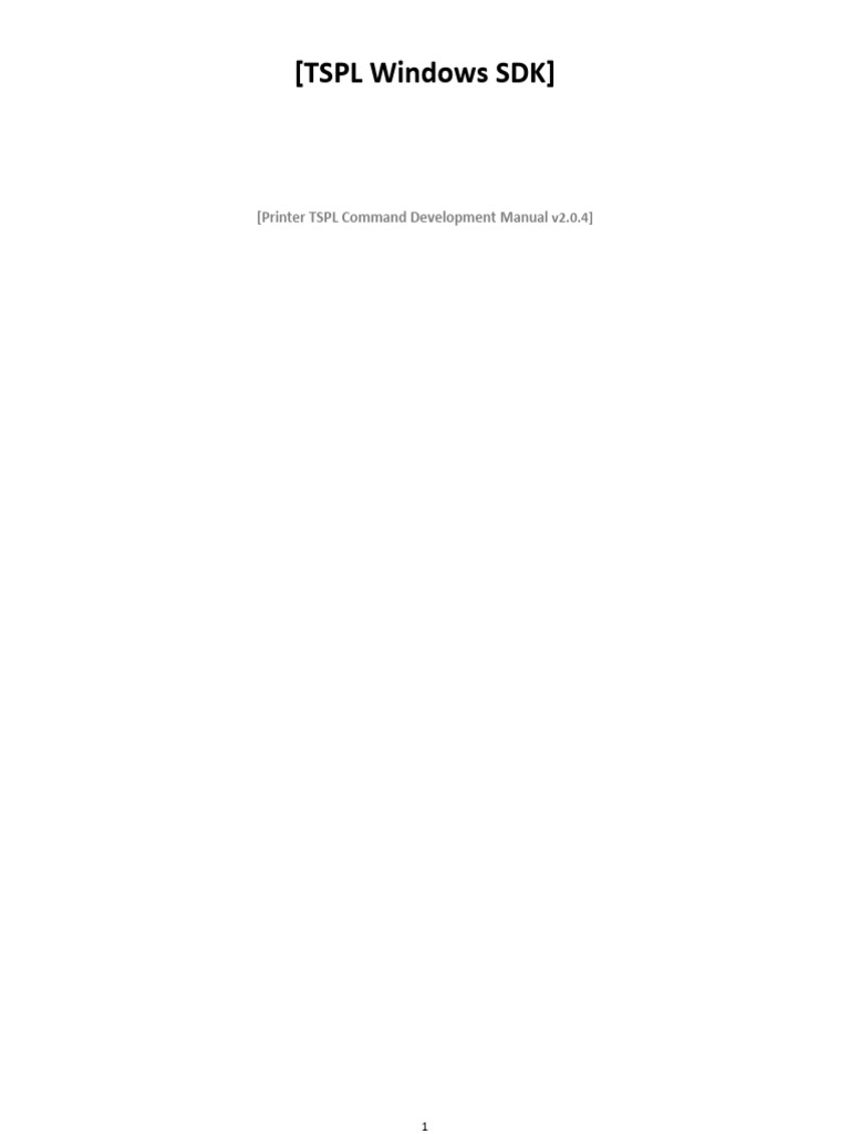 Tspl windows sdk manual pdf parameter computer programming
