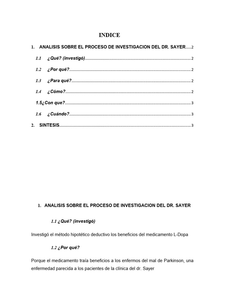 Analisis Del DR Sayer 2 | PDF | Salud y bienestar | Ciencia y matemáticas