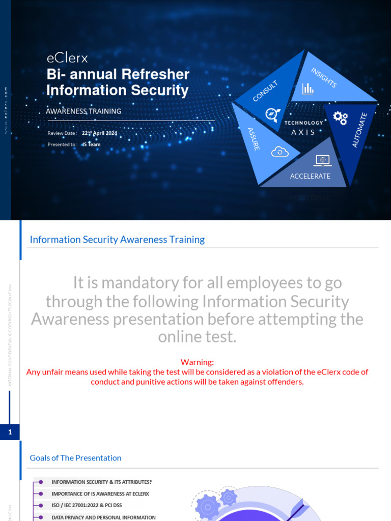 Bi annual Refresher Information Security Awareness Training PDF