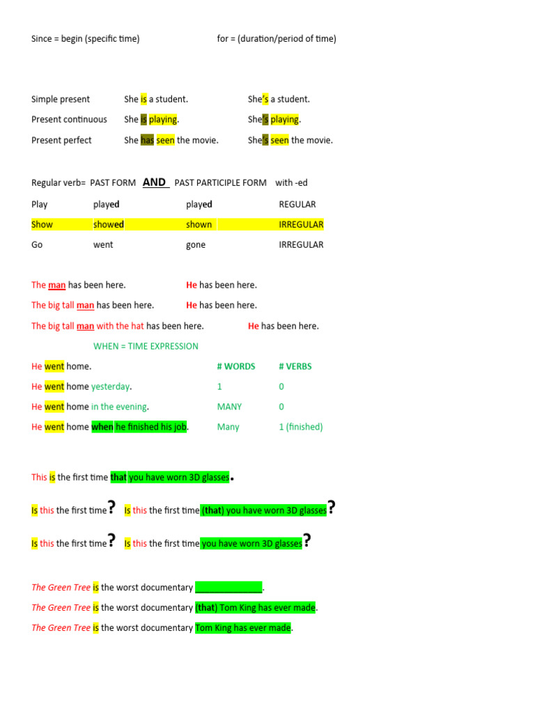 English Verb Tenses and Usage Guide | PDF | Grammar | Semantic Units