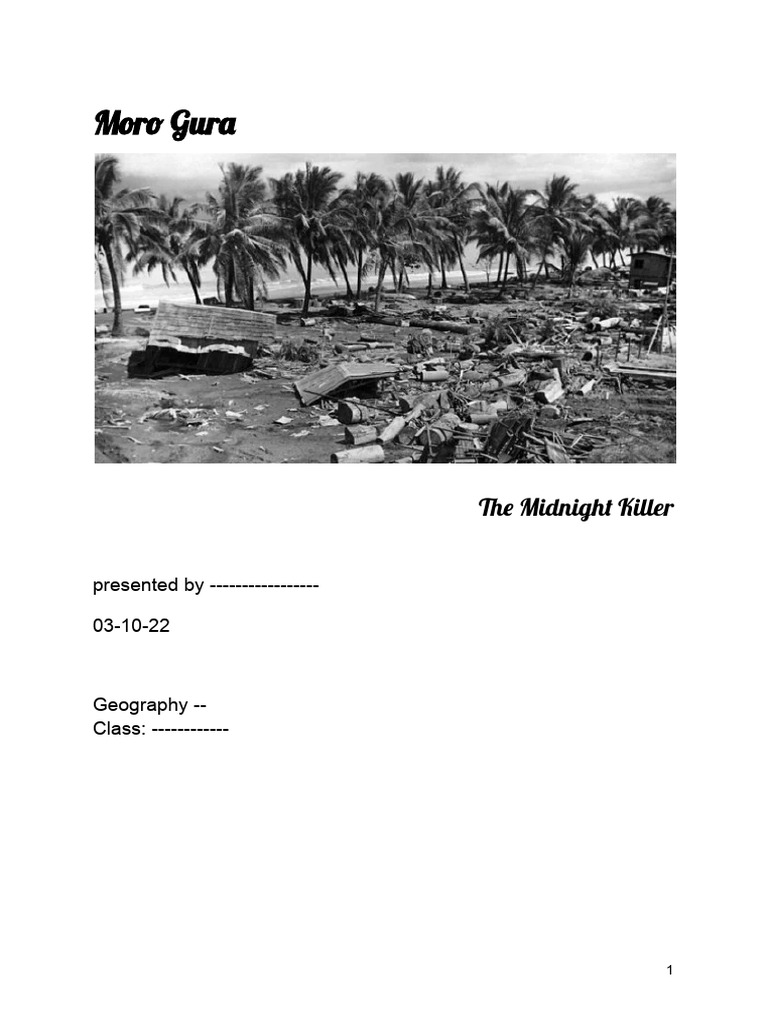 Where did the moro gulf earthquake happen