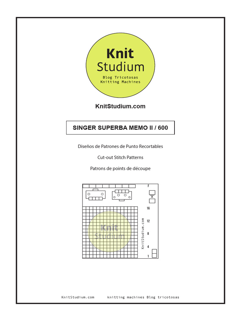 Singer Superba Stitch Patterns Patrones Punto Memo II 600 1 | PDF ...