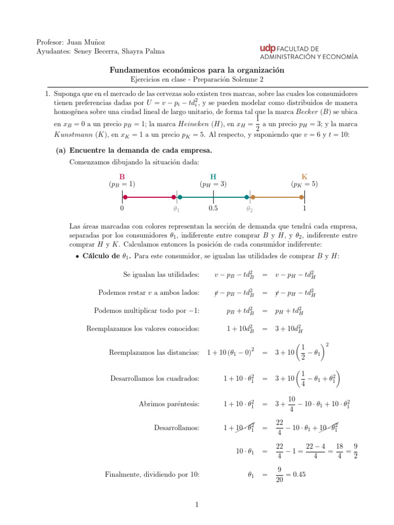 Ejercicios Pre Solemne 2 Pautas | PDF | Mercado (economía) | Microeconomía