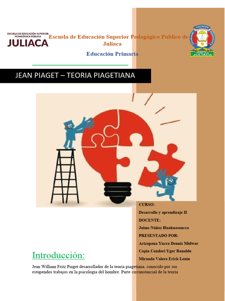 Jean Piaget | PDF | Constructivismo (filosofía de la educación ...