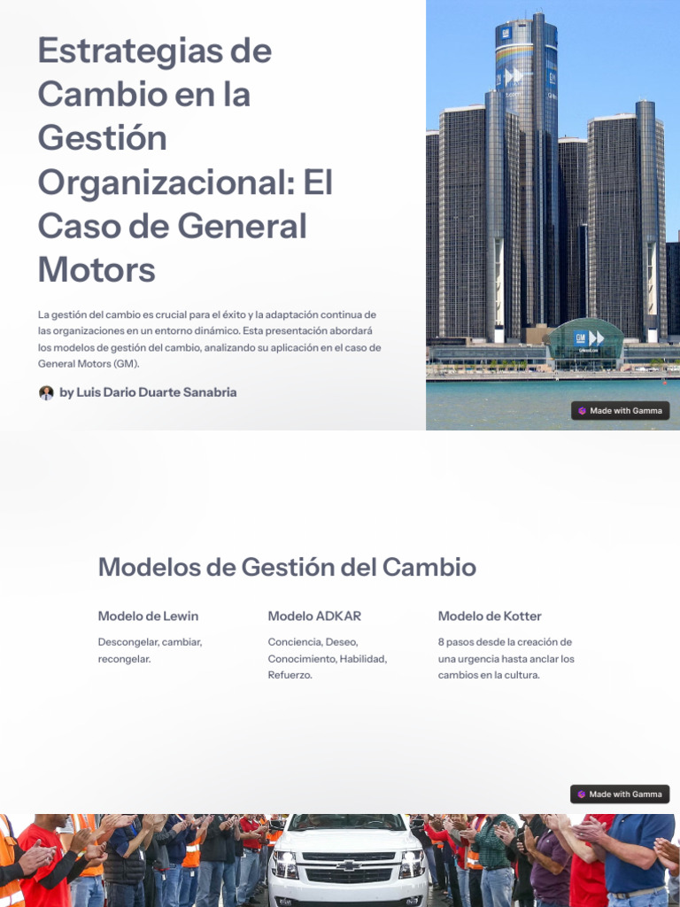 Estrategias de Cambio en GM | PDF | Liderazgo | Business