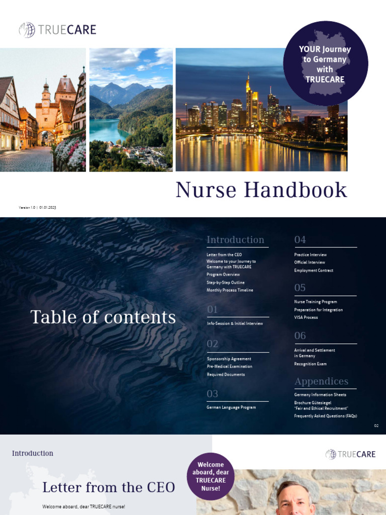 German Nursing Guide for TRUECARE | PDF | Nursing | Makati