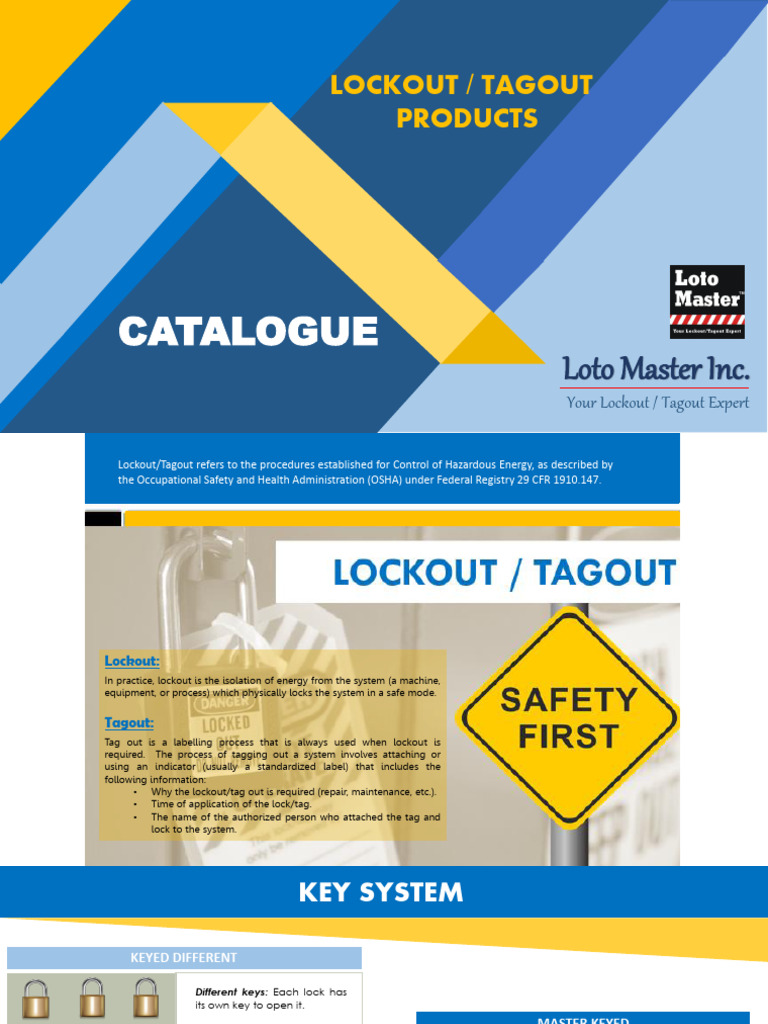 LOTOMASTER Lockout Tagout Product Catalog 2017 | PDF | Secondary Sector ...