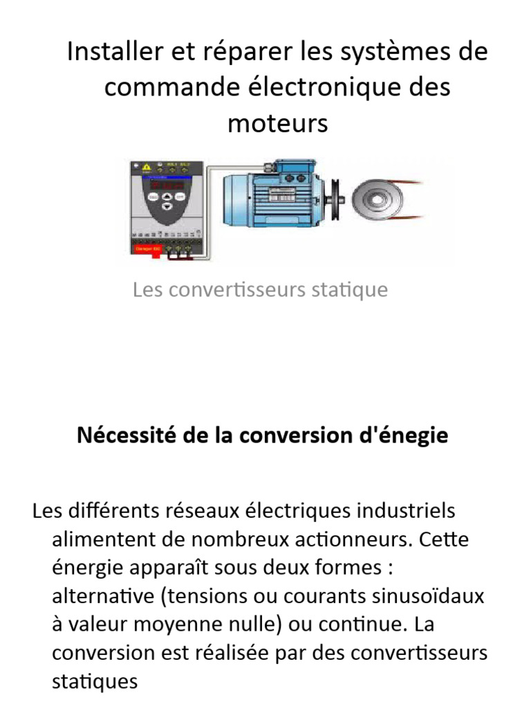 Commande Elecronique Des Moteurs | PDF | Redresseur | Électronique de ...
