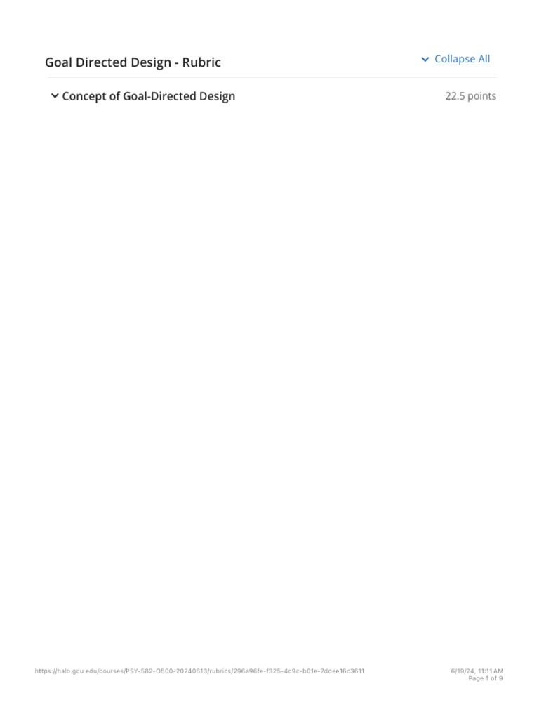 Goal-Directed Design Rubric Guide | PDF | Argument | Syntax