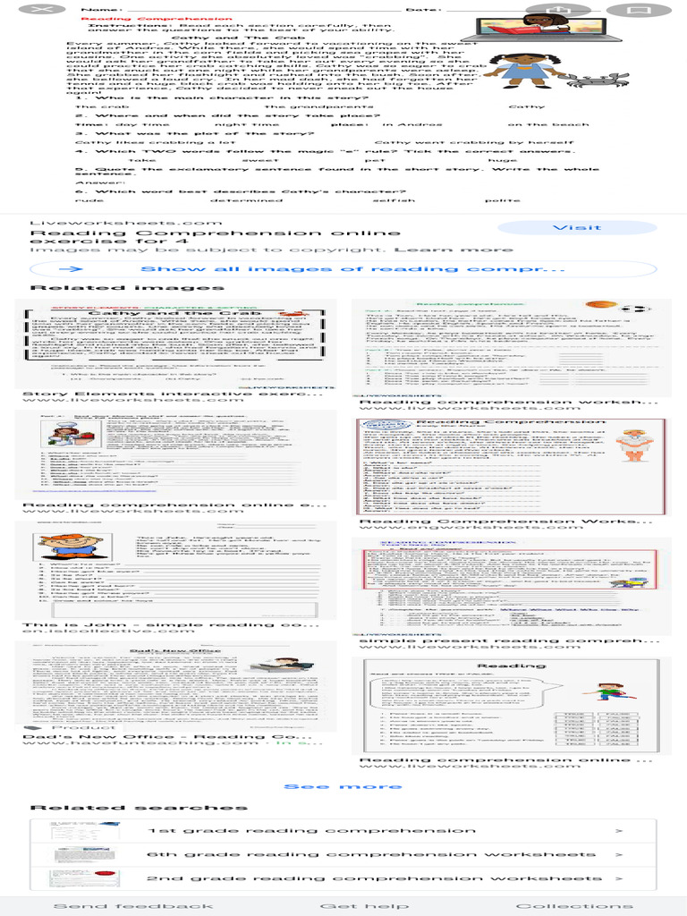 Reading Comprehension Google Search Pdf Reading Comprehension