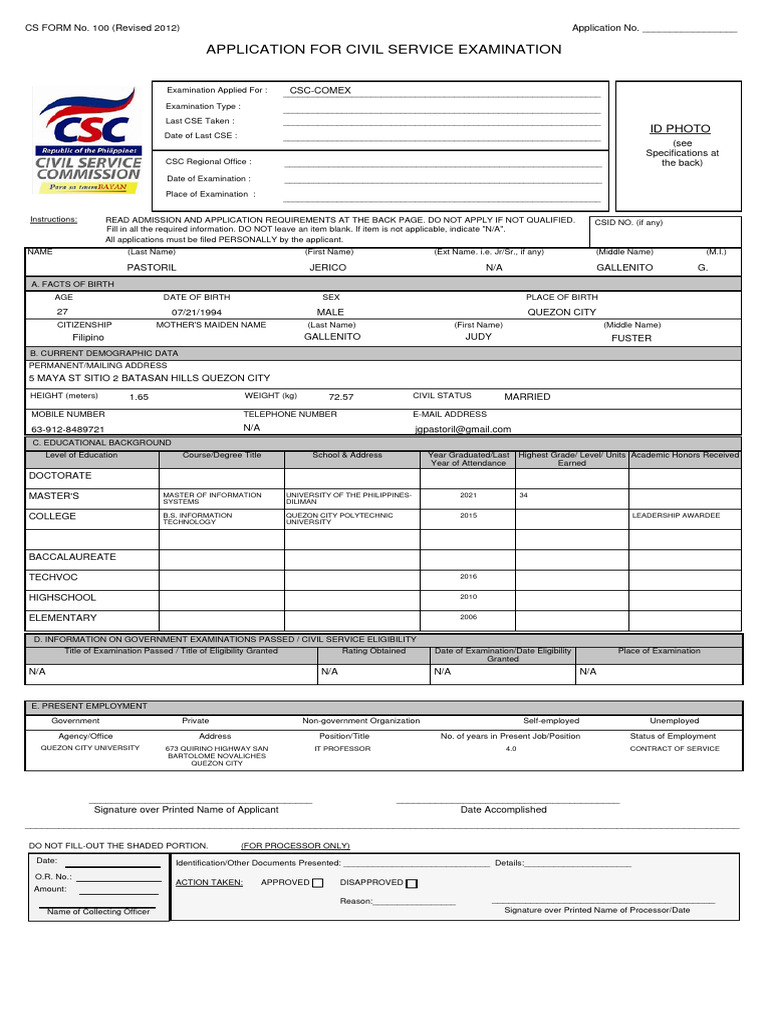 Application Form | PDF | Government | Justice