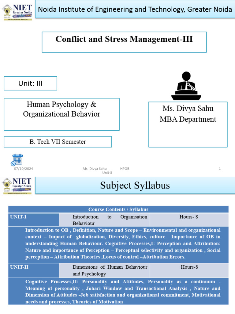 Unit 3 Human Psychology Pdf Stress Biology Anxiety