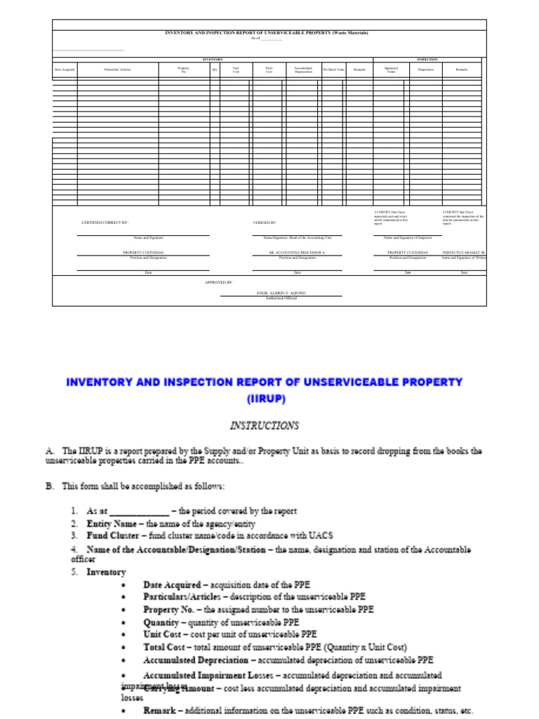 IIRUP for Unserviceable Property | PDF | Depreciation | Real Estate ...