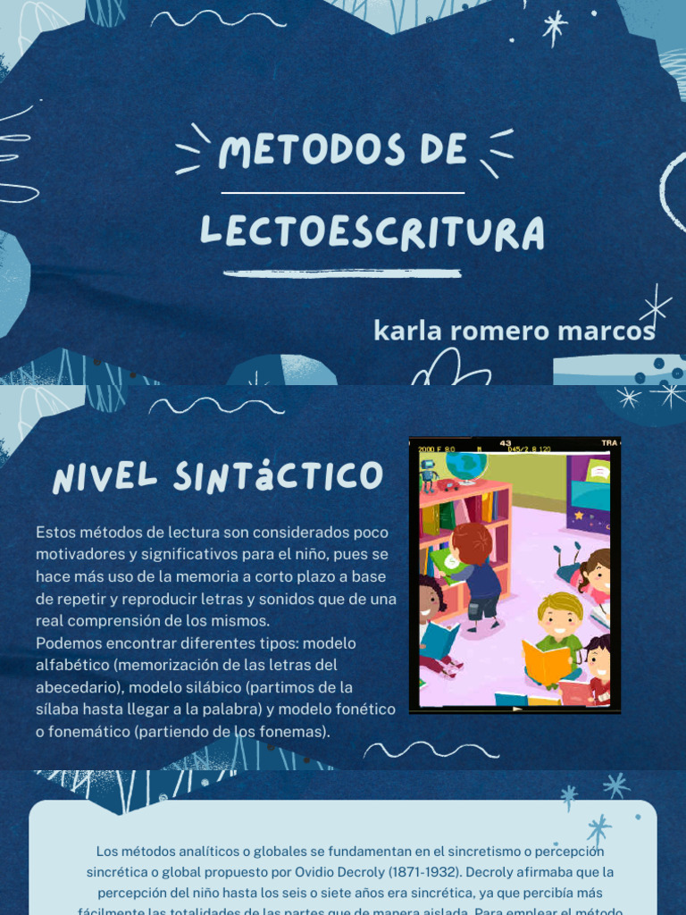 Metodos De Lectoescritura Pdf Alfabeto Escritura