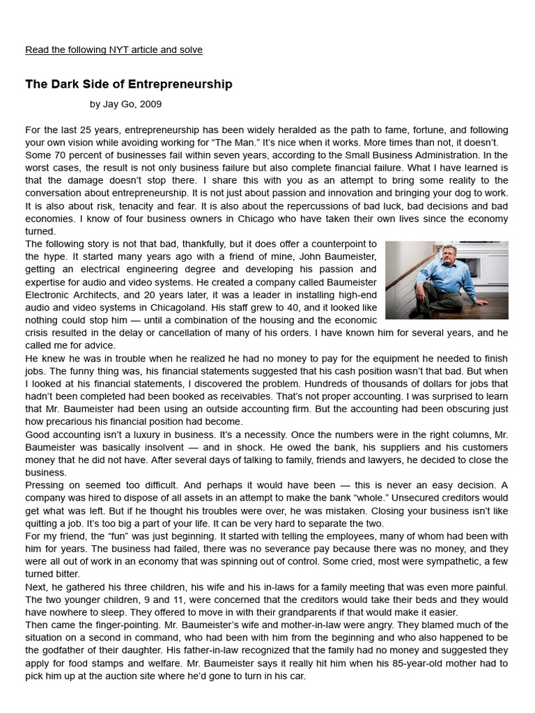 The Dark Side of Credit Bail Entrepreneurship: Understanding the Risks and Consequences