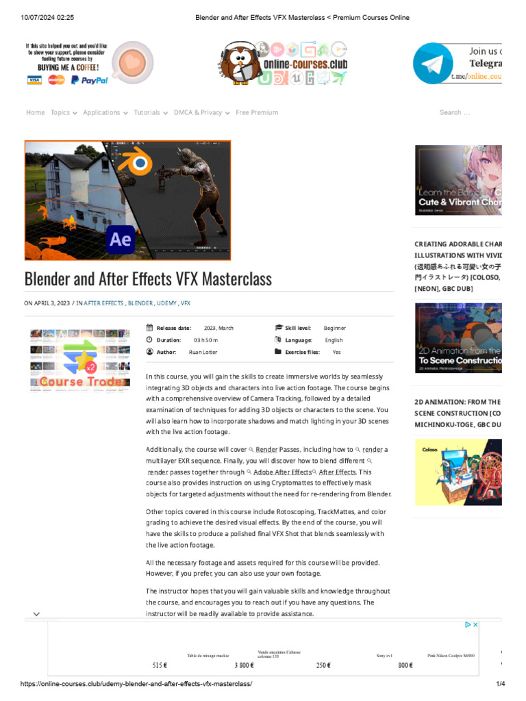Blender And After Effects Vfx Masterclass Premium Courses Online Pdf
