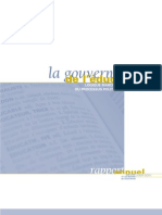 CSE (2000-2001) La gouverne de l'éducation - Logique marchande ou processus politique