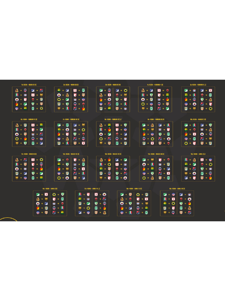 Calendario Liga BetPlay 2024-2 | PDF