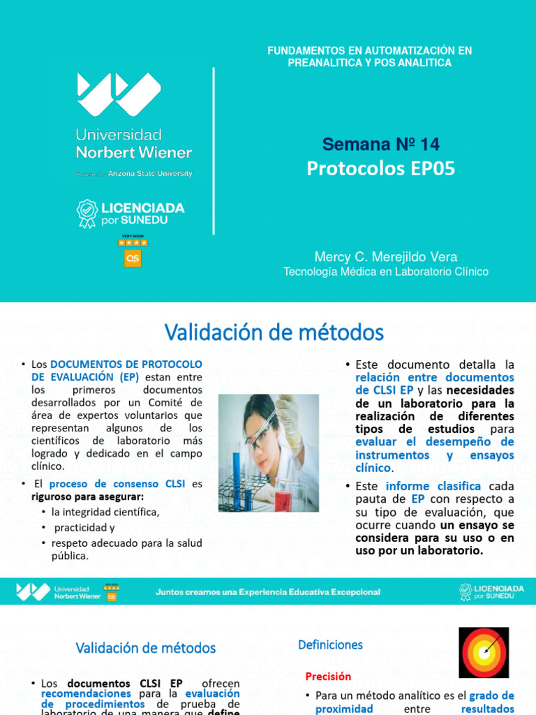 Protocolos EP05 para Validación de Métodos | PDF | Laboratorios ...
