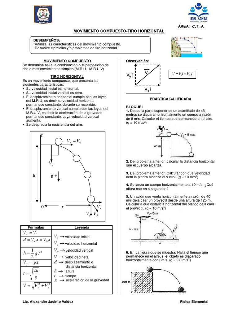 Tiro Horizontal 5sec | PDF | Velocidad