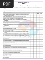 Escala de Avaliação TOD | PDF | Testes psicológicos | Psicologia