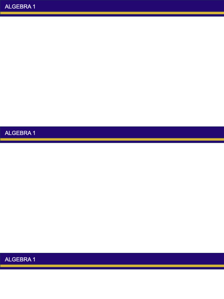 Comprehensive Algebra 1 Guide | PDF